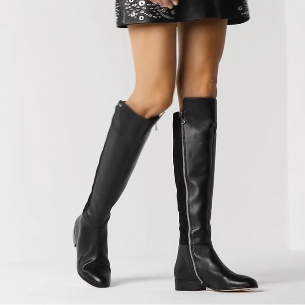 Michael Kors | Black Leather Knee High Boots